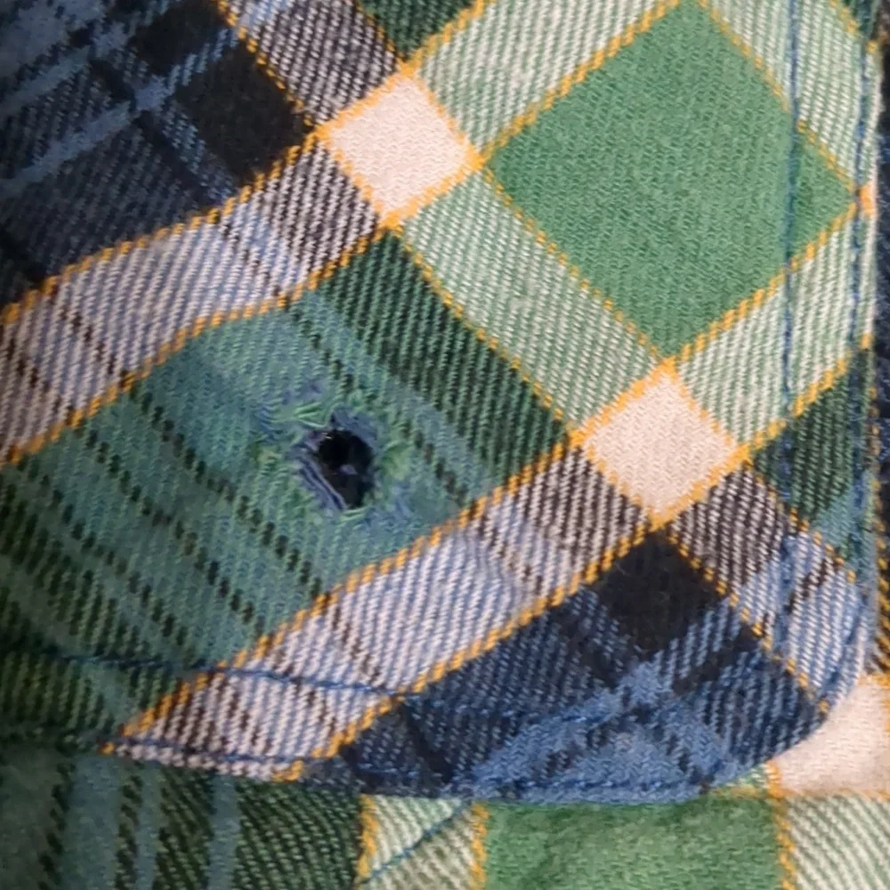 GOTCHA Farmland Flannel Quilted JACKET Bottle Green Mens size Large - Picture 7 of 10